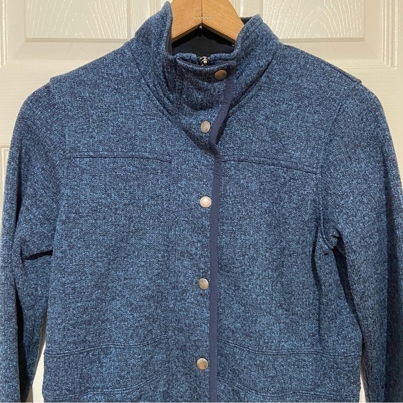 Eddie Bauer Full Zip Blue Sweater Sweatshirt Hoodie Medium - Picture 3 of 7